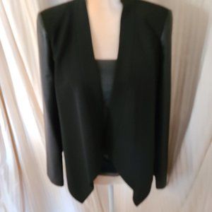 BCBG Max Azaria Jacket with faux leather sleeve insert